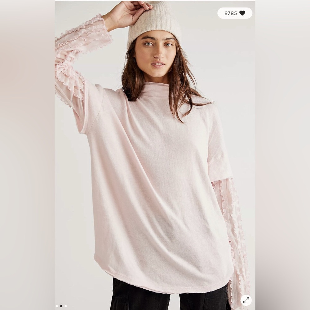FREE PEOPLE On Your Sleeve Twofer Mesh Top